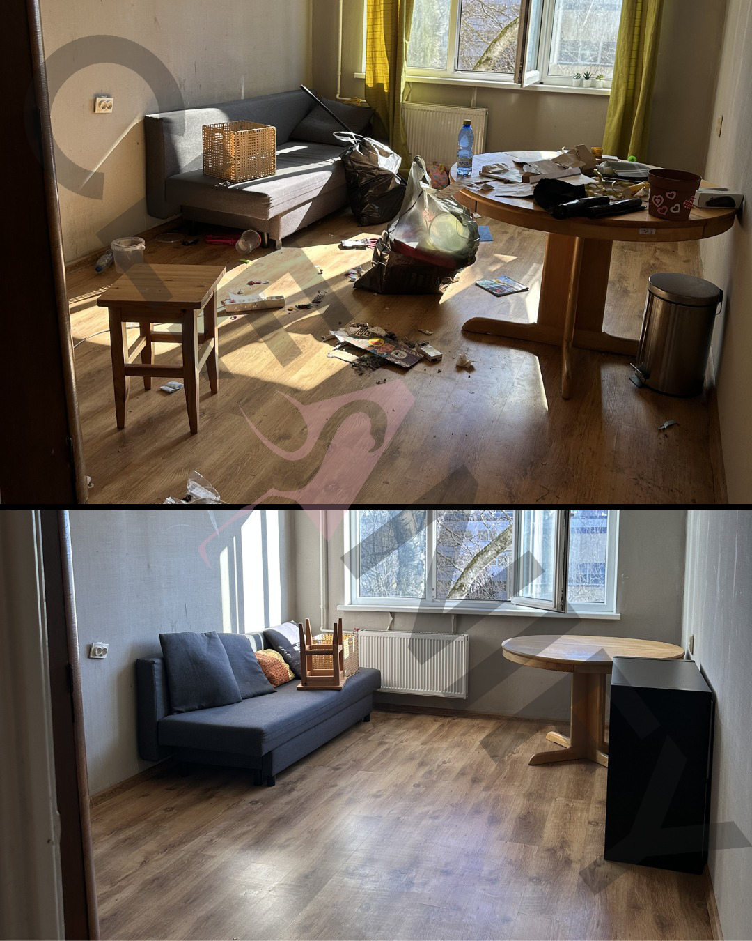 Viesistaba before after